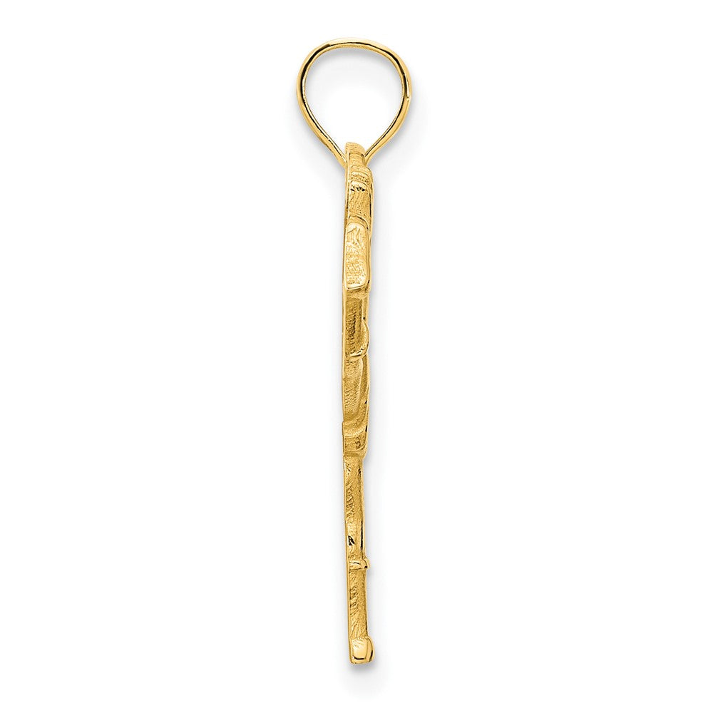 14k Cheerleader Kicking with Pom-Poms Charm