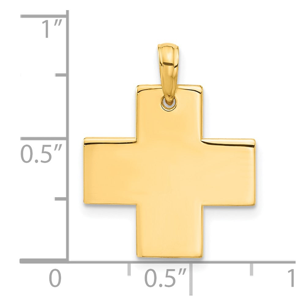 14k Polished Greek Cross Pendant