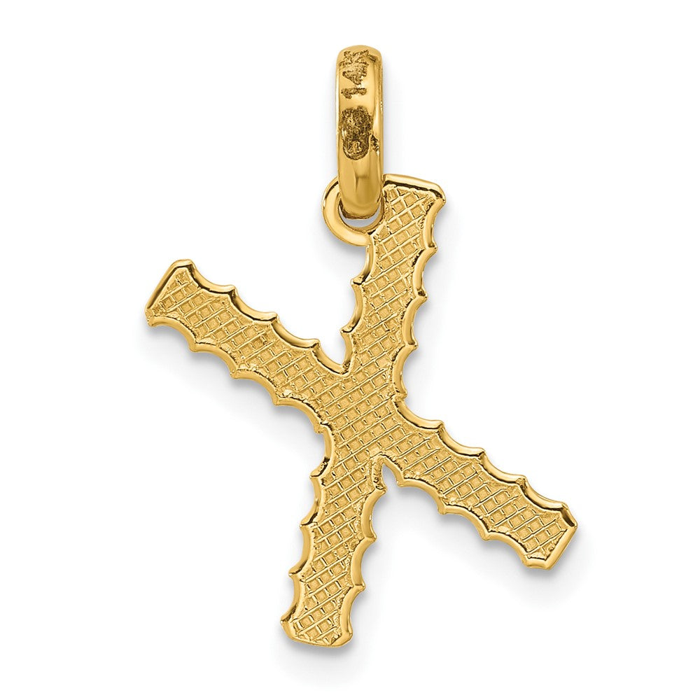 14ky Fancy Twist Letter X