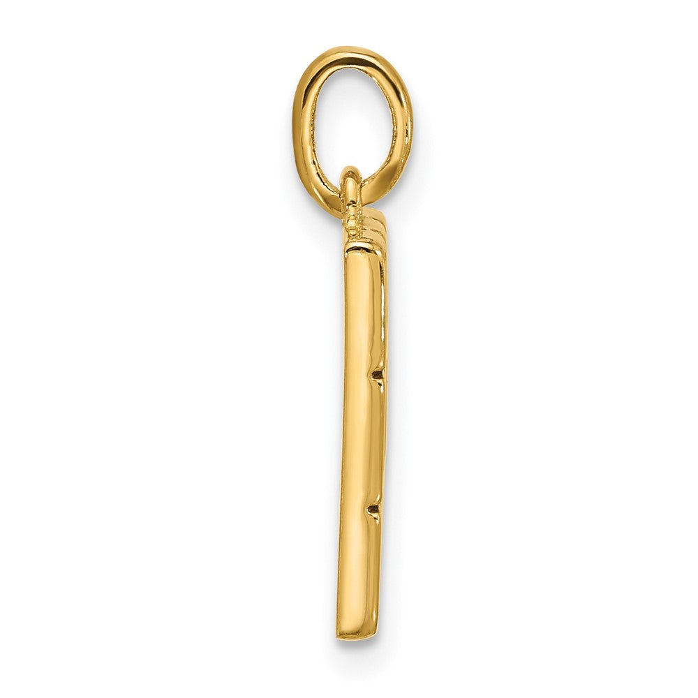 14k Brown Enameled Fancy Chocolate Bar Missing Bite Charm