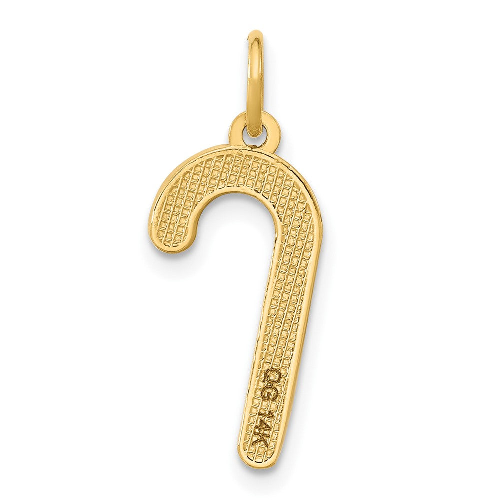 14k Enameled Candy Cane Charm