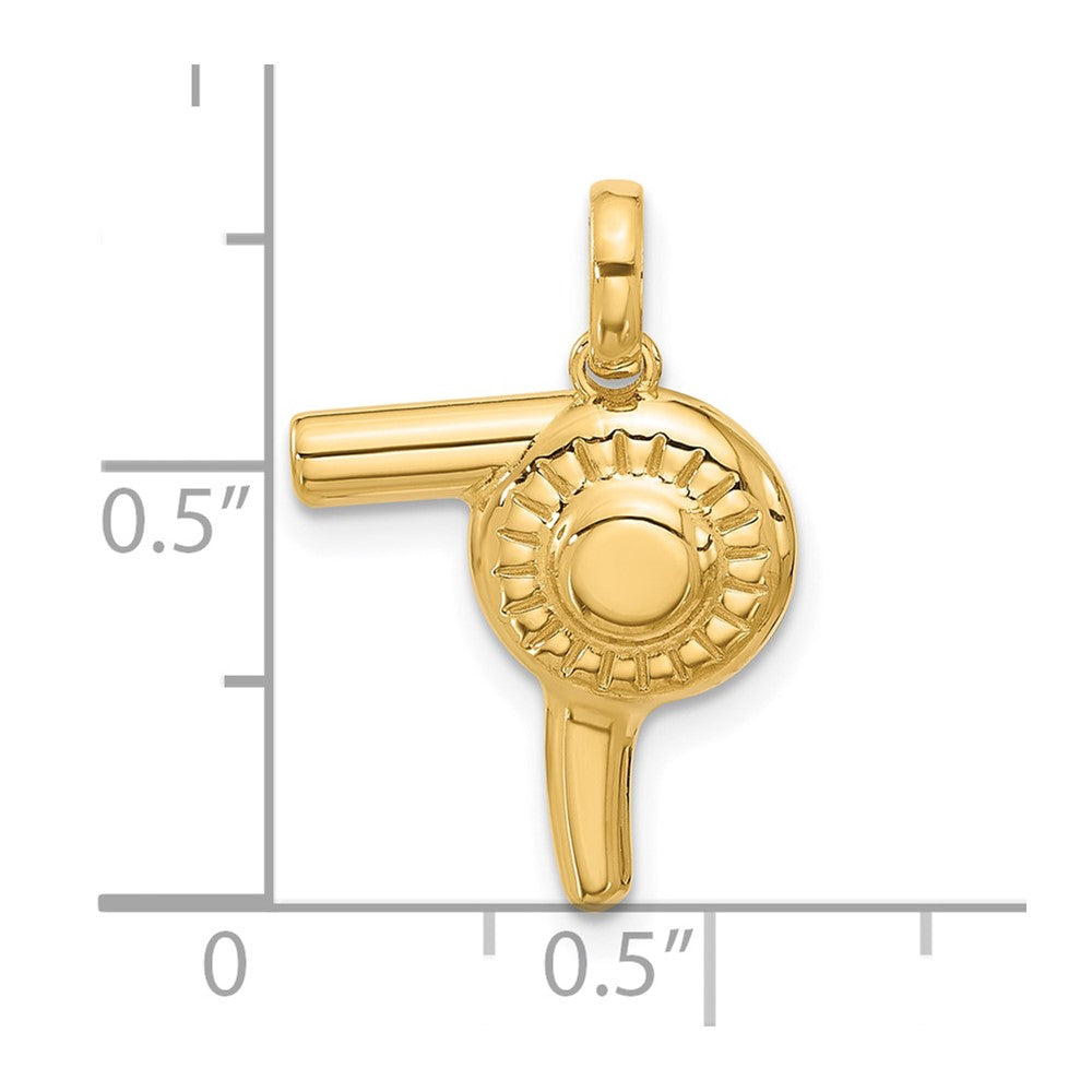 14k Fancy Hairdryer Charm
