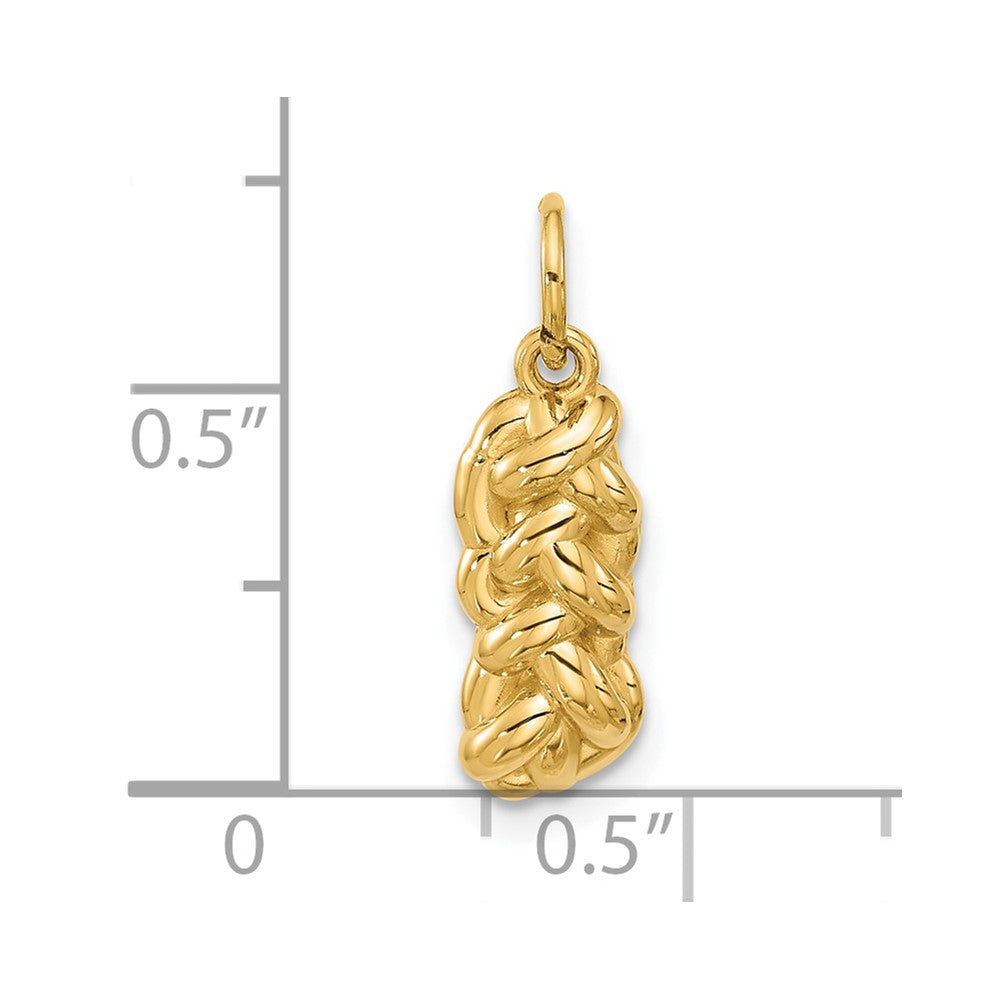 14k 3-D Fancy Challah Bread Charm