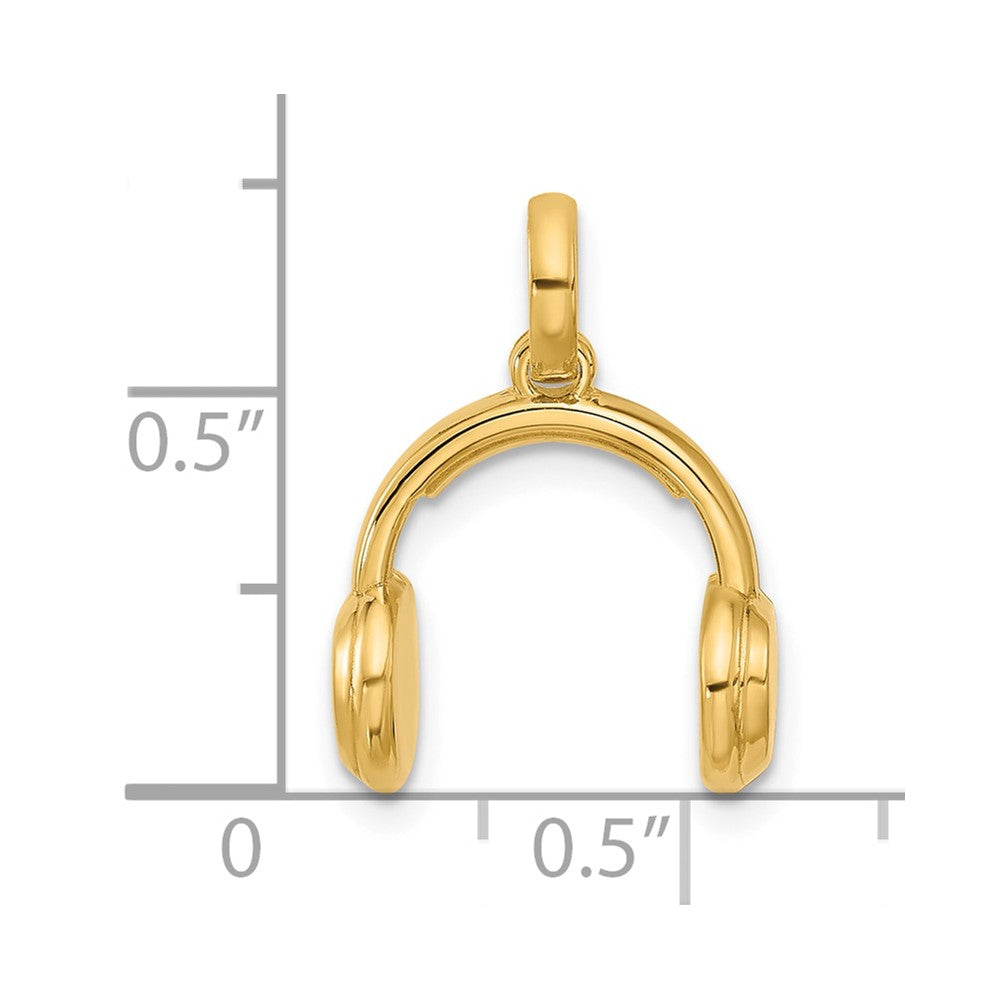 14k Fancy Headphones Charm