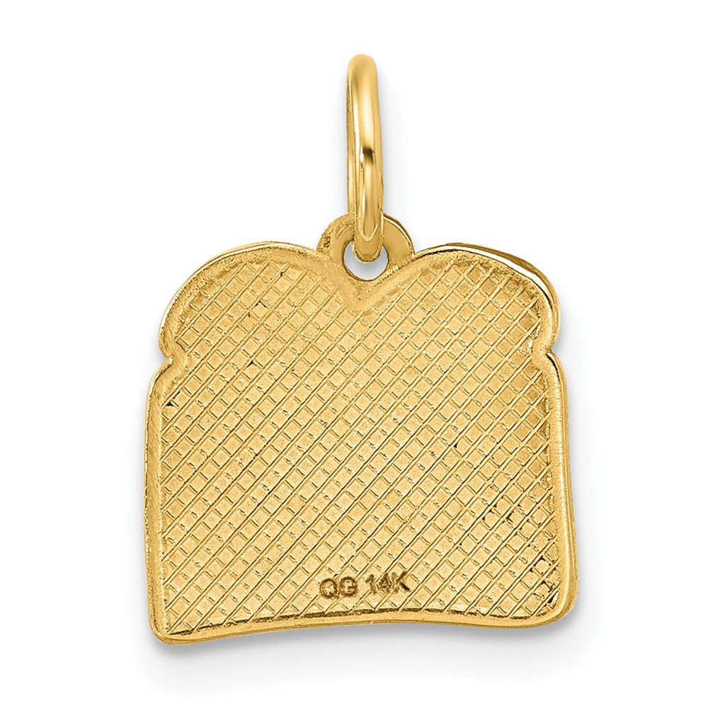 14k Red Enameled Fancy Toast and Jam Charm