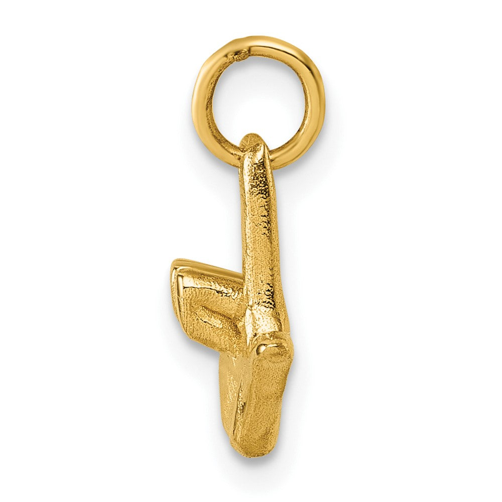 14K American Sign Language Alphabet Fingerspelling Sign L Pendant