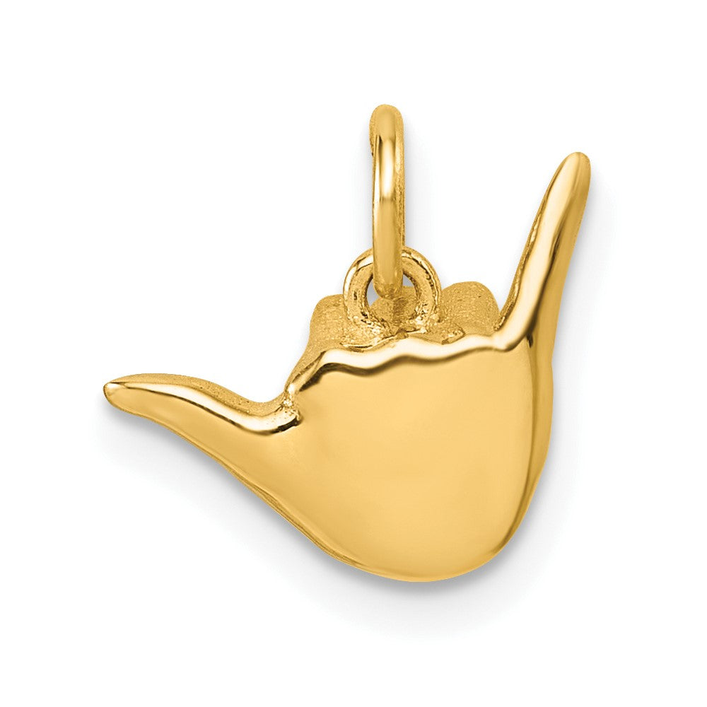 14K American Sign Language Alphabet Fingerspelling Sign Y Pendant