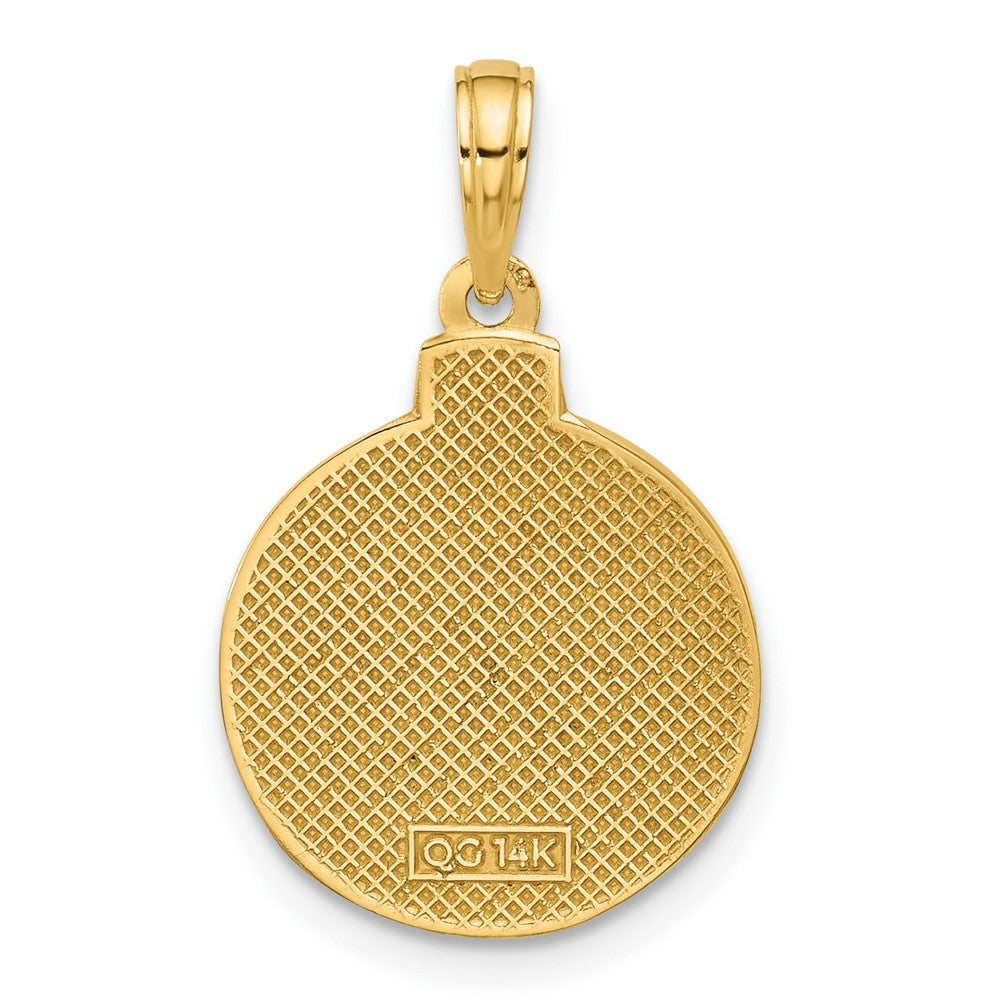 14K Polished Christmas Tree Ornament Pendant