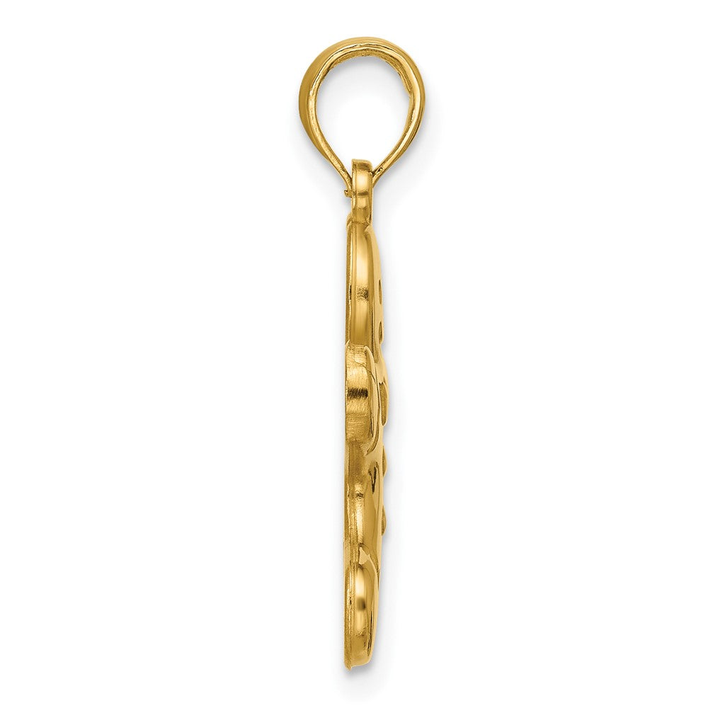 14K Polished Gingerbread Man Pendant