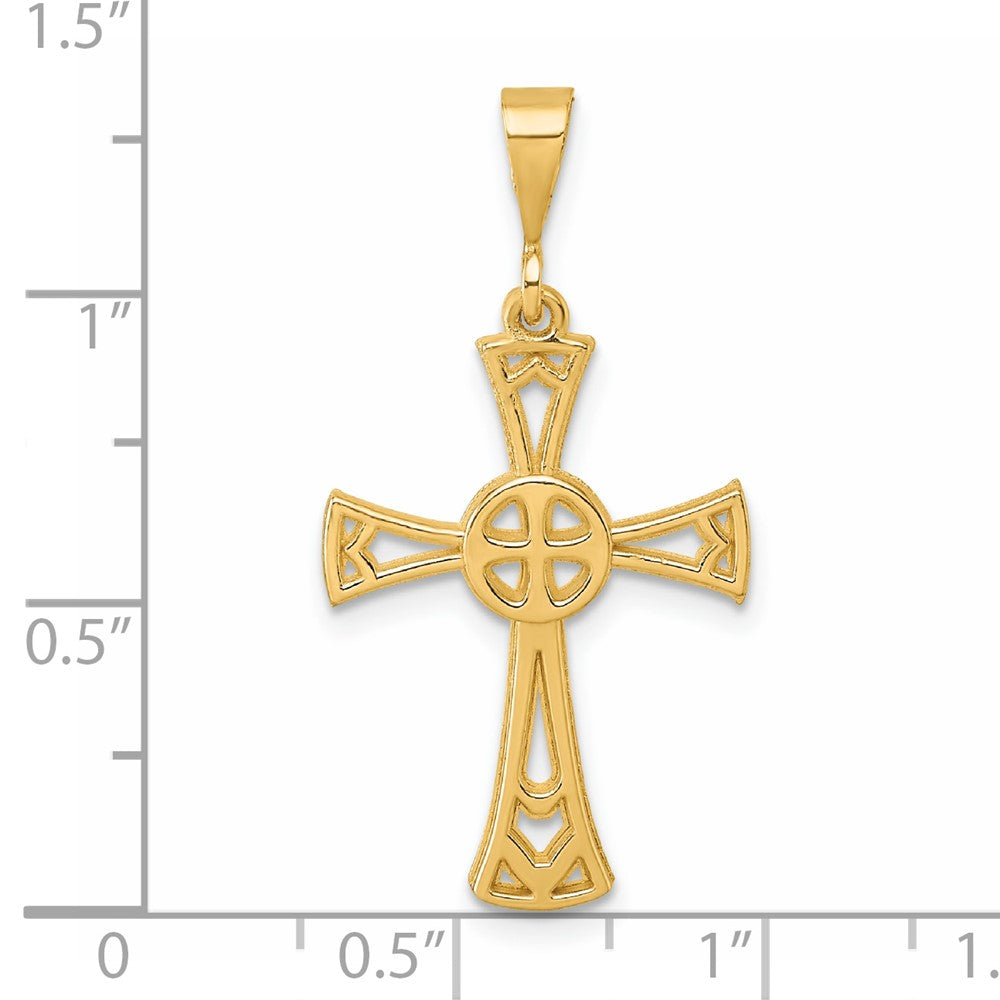 14K Polished Iona Cross Pendant