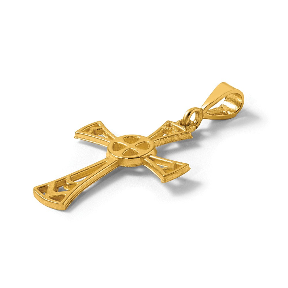 14K Polished Iona Cross Pendant