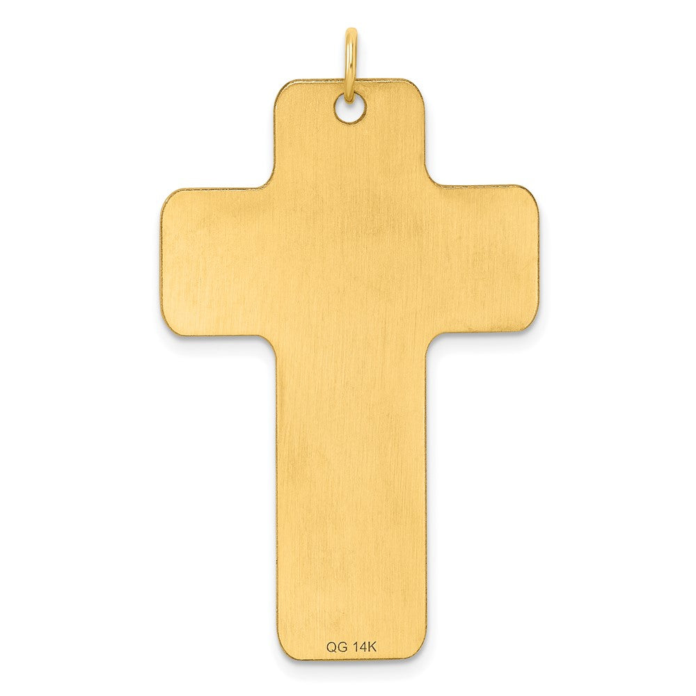 14k Large Polished Cross Charm