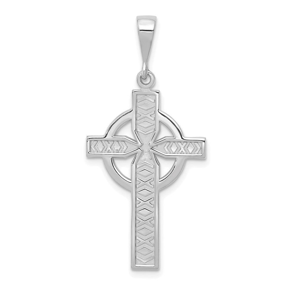 Solid;Diamond-cut;14K White gold;Flat back;Not engraveable;Polished & satin