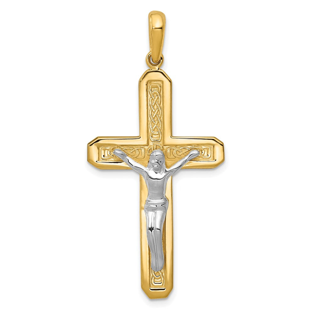 Solid;Casted;Polished;Satin;14K Two-tone