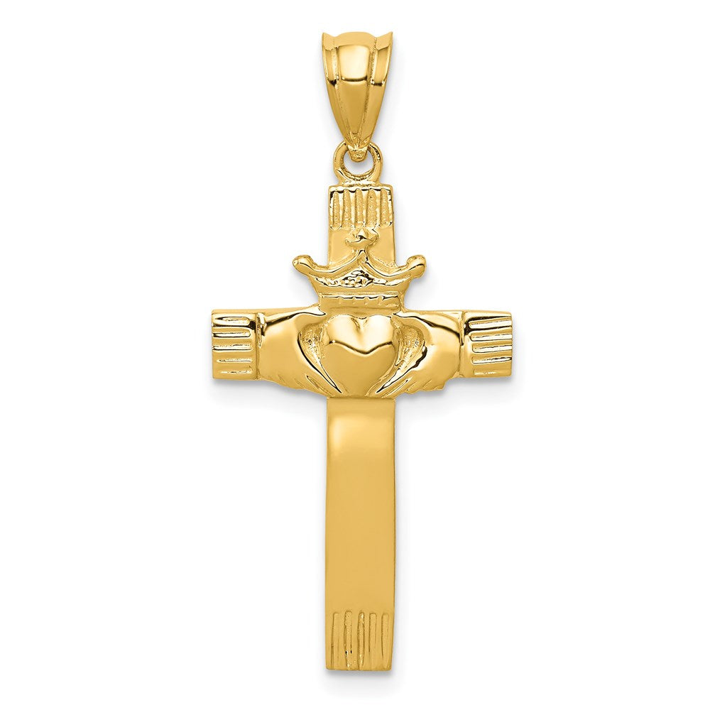 Solid;Casted;Polished;14k Yellow gold;Open back;Not engraveable;Textured back