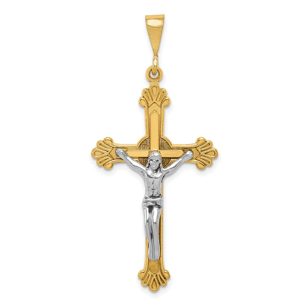 Solid;Casted;Polished;Satin;14K Two-tone