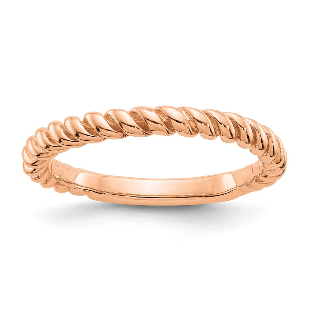 Solid;Casted;Polished;14k Rose gold
