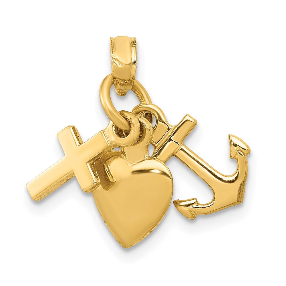 Solid;Polished;3-D;Die struck;14k Yellow gold