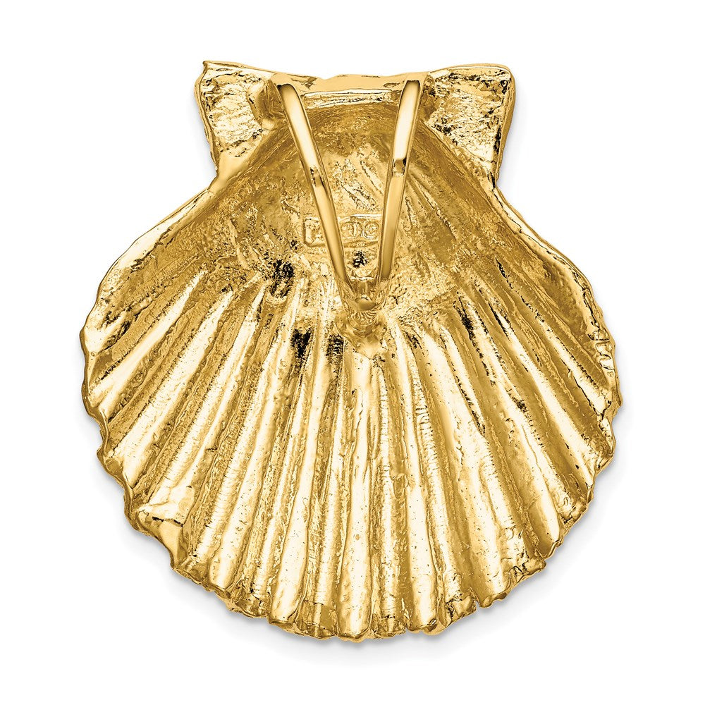 14K Fits Up To 8mm and 10mm Scallop Shell Omega Slide