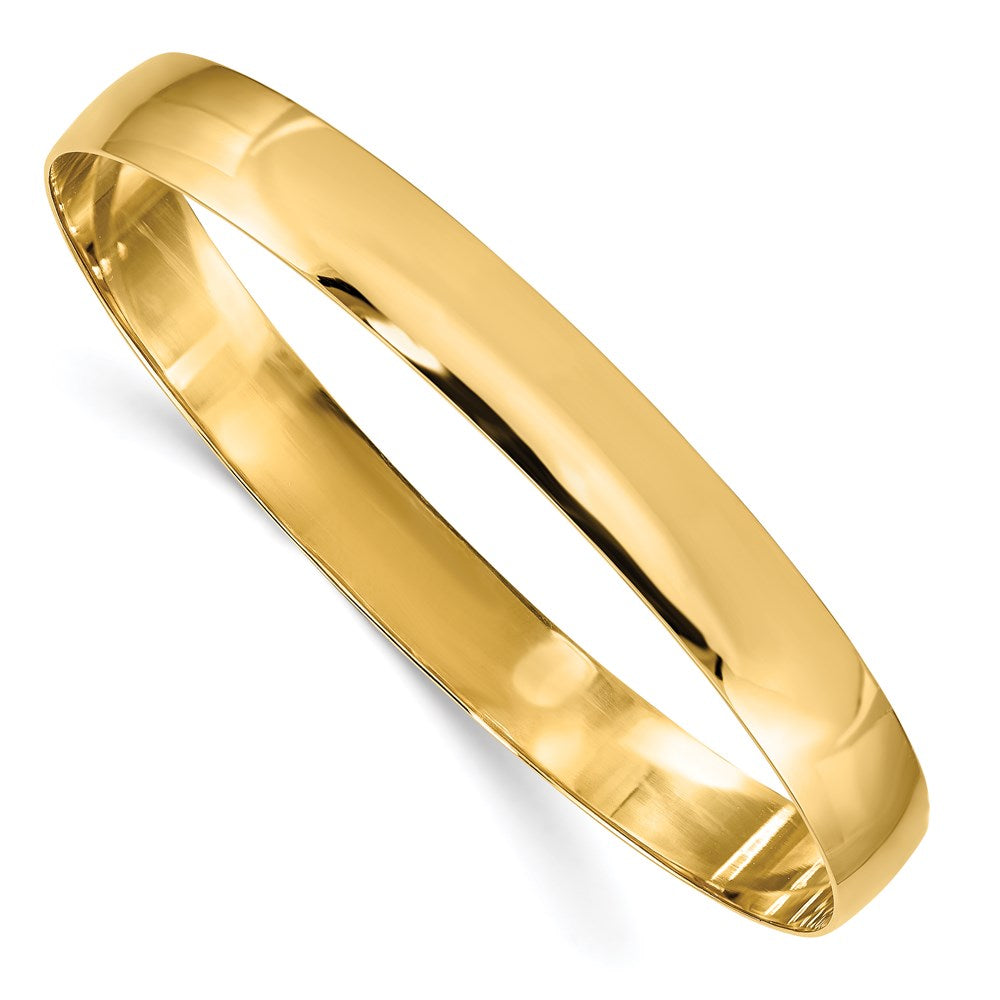 Solid;Polished;14k Yellow gold;Engravable;Slip on