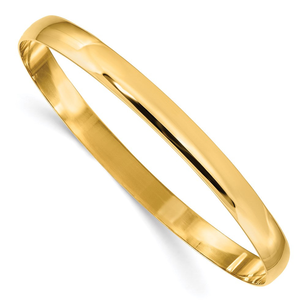 Solid;Polished;14k Yellow gold;Engravable;Slip on