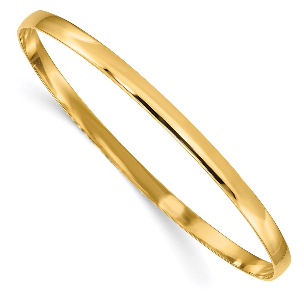 Solid;Polished;14k Yellow gold;Engravable;Slip on