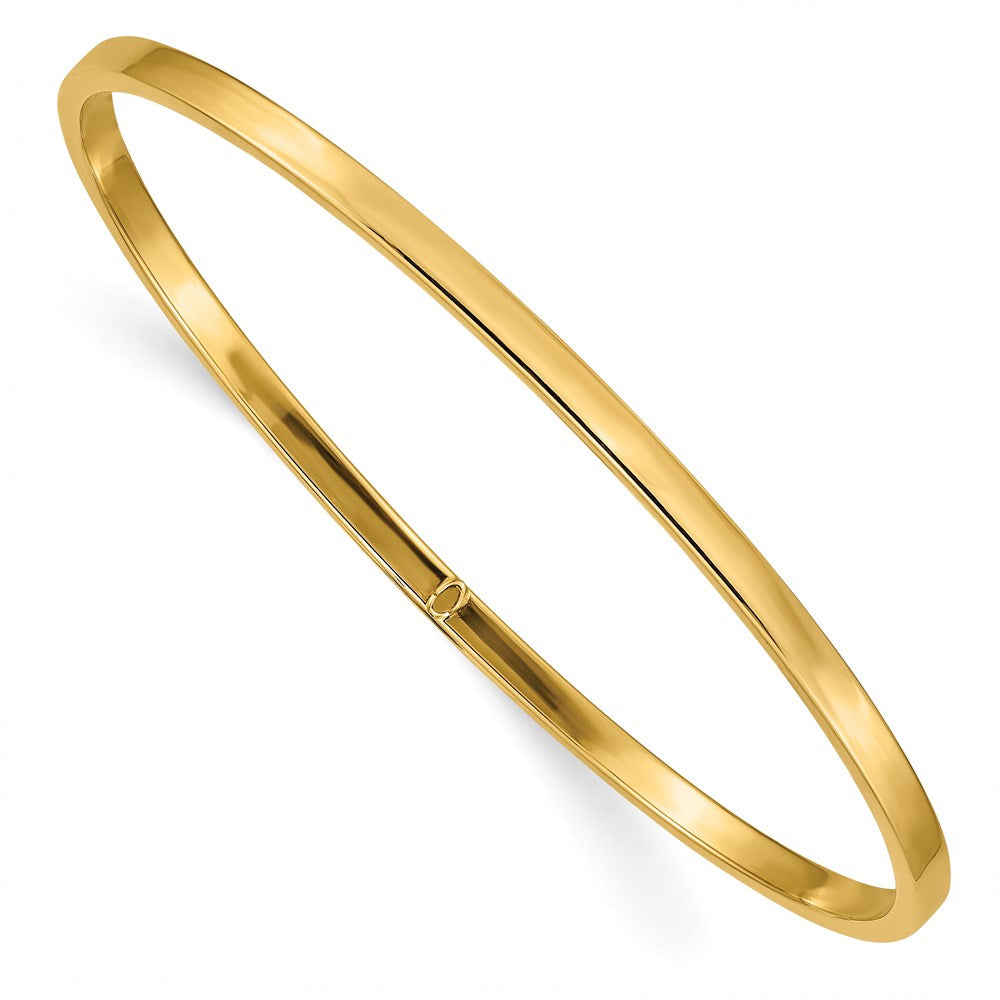 Polished;14k Yellow gold;Slip on;Round;Hollow tube
