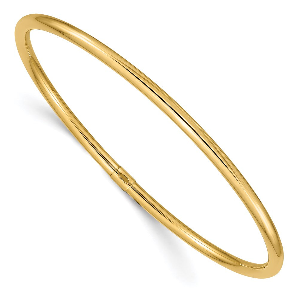 Polished;14k Yellow gold;Slip on;Round;Hollow tube