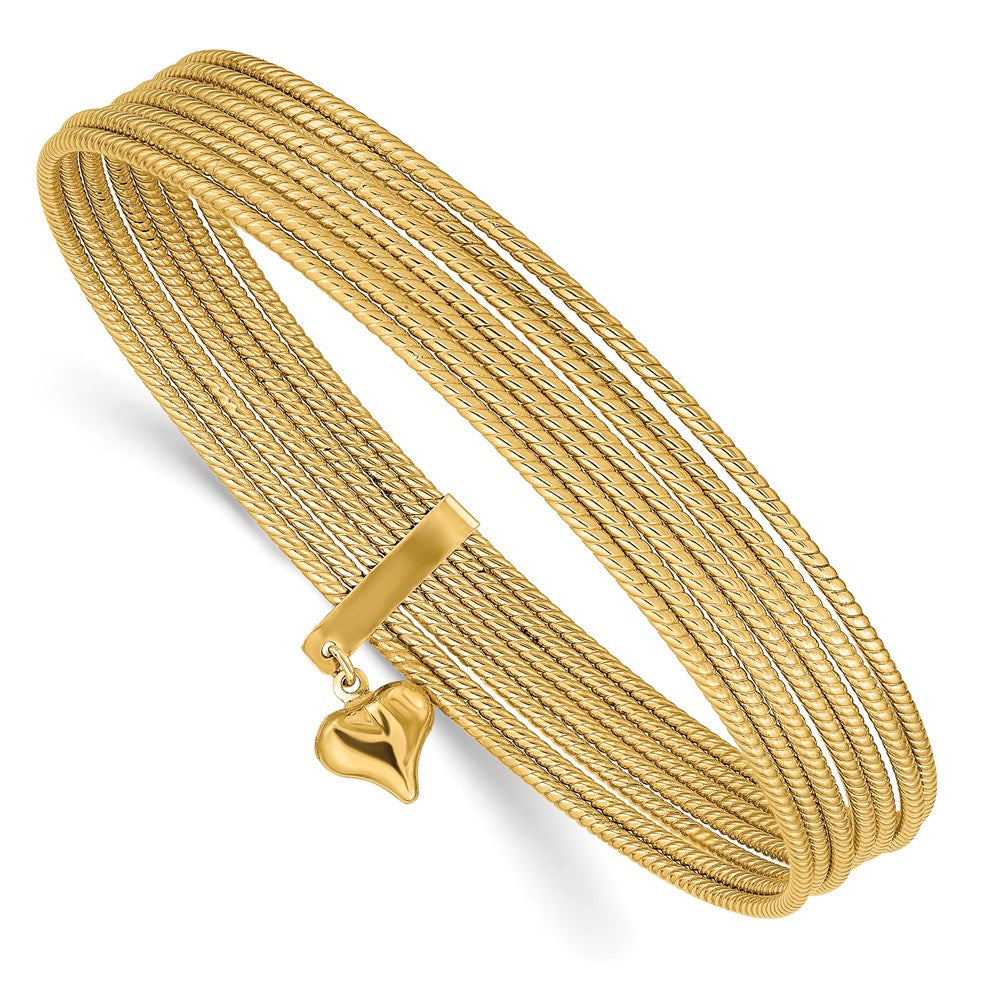 Polished;14k Yellow gold;Hollow;Textured