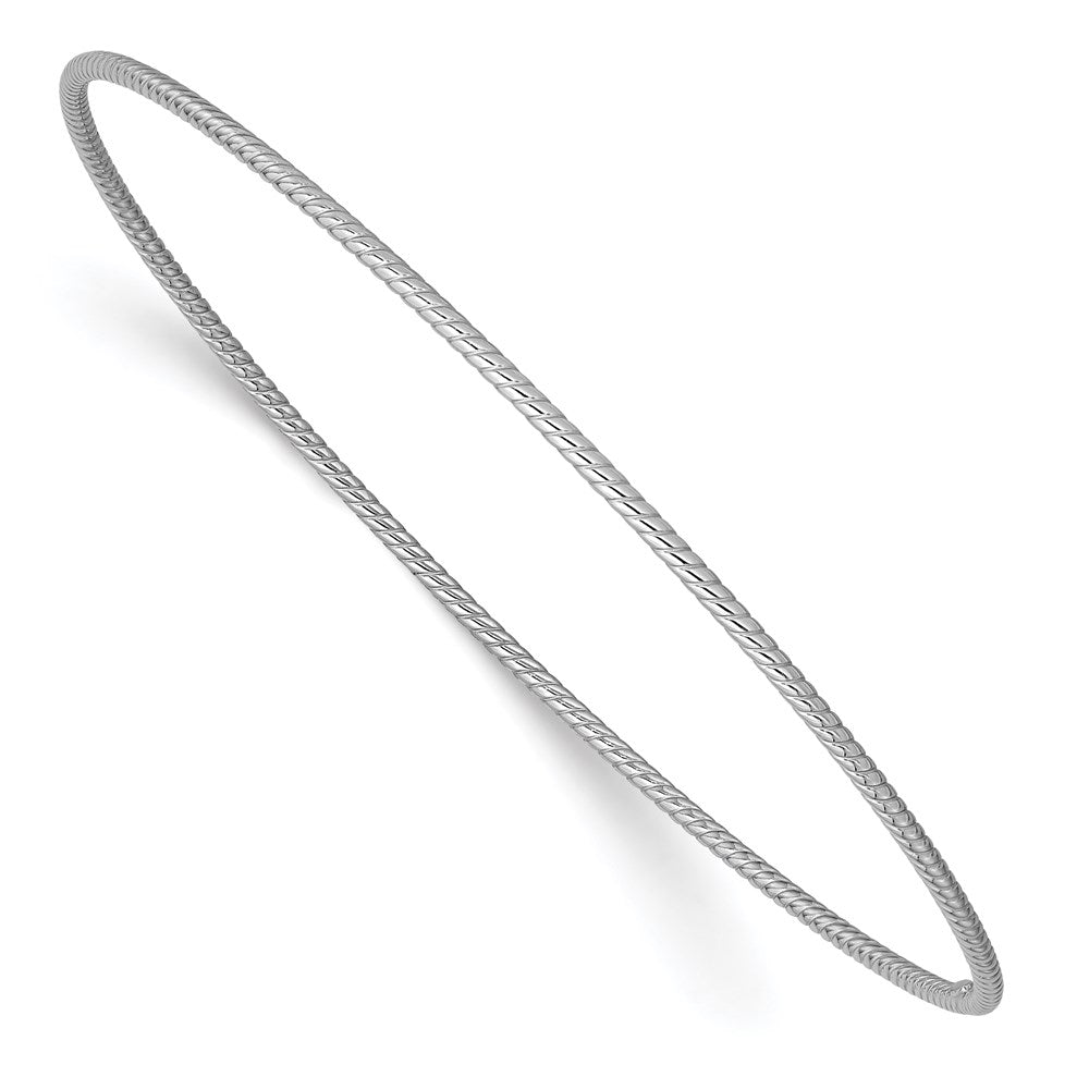 Polished;14K White gold;Hollow;Slip on;Textured