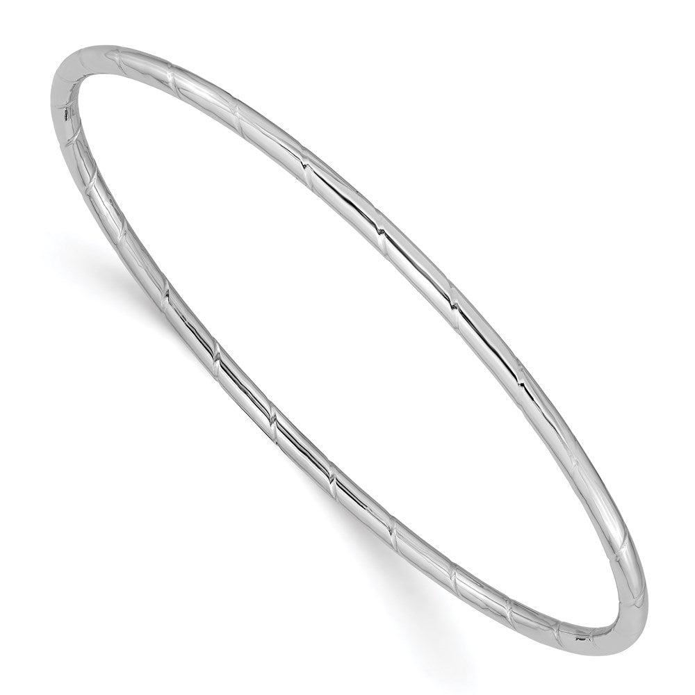 Polished;14K White gold;Hollow;Slip on;Textured