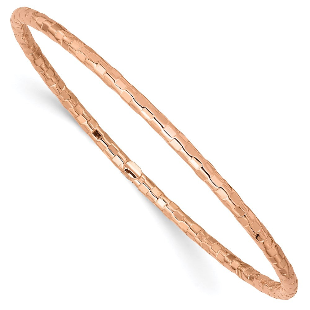 Polished;Hollow;14k Rose gold;Slip on