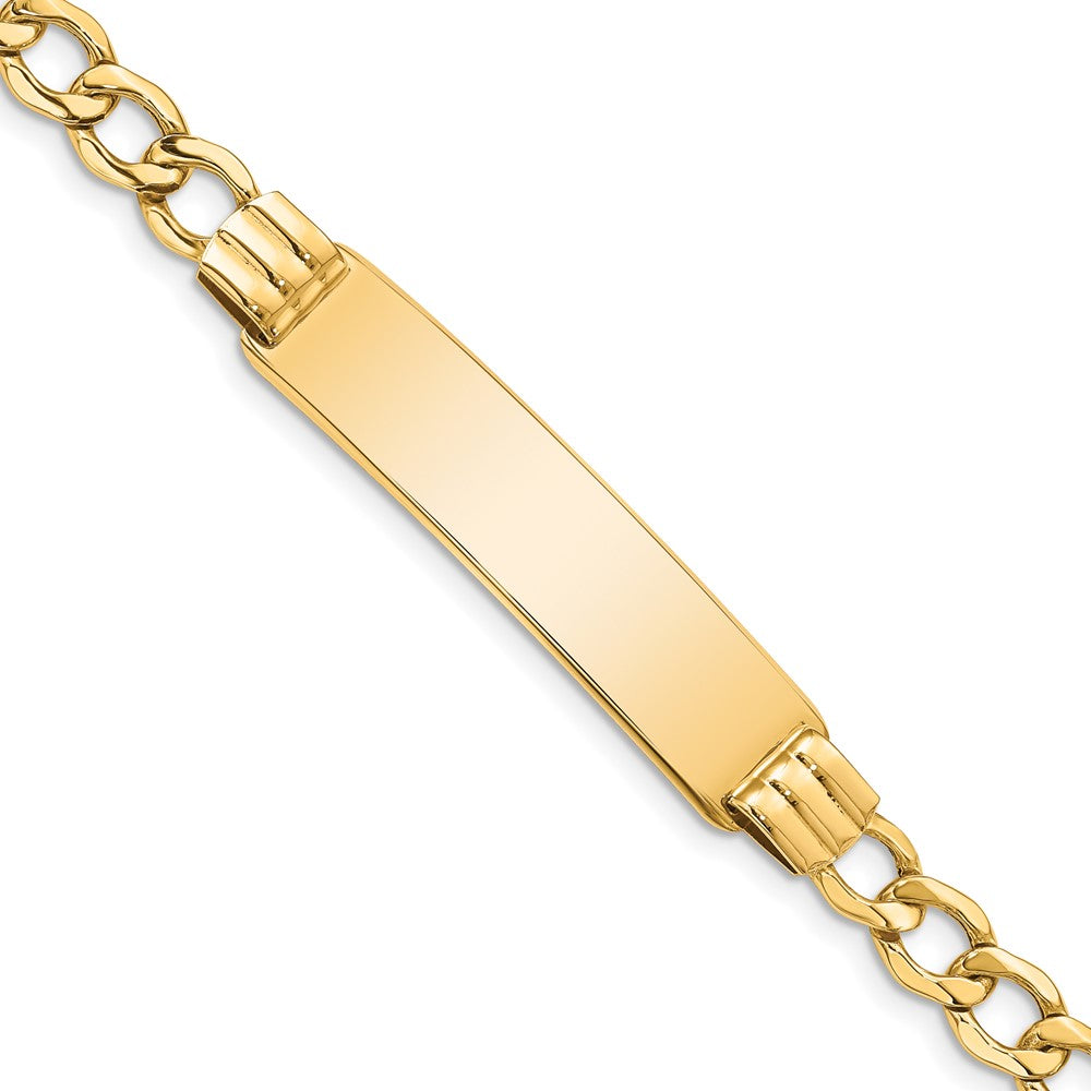 Polished;14k Yellow gold;Hollow;Engravable;Lobster