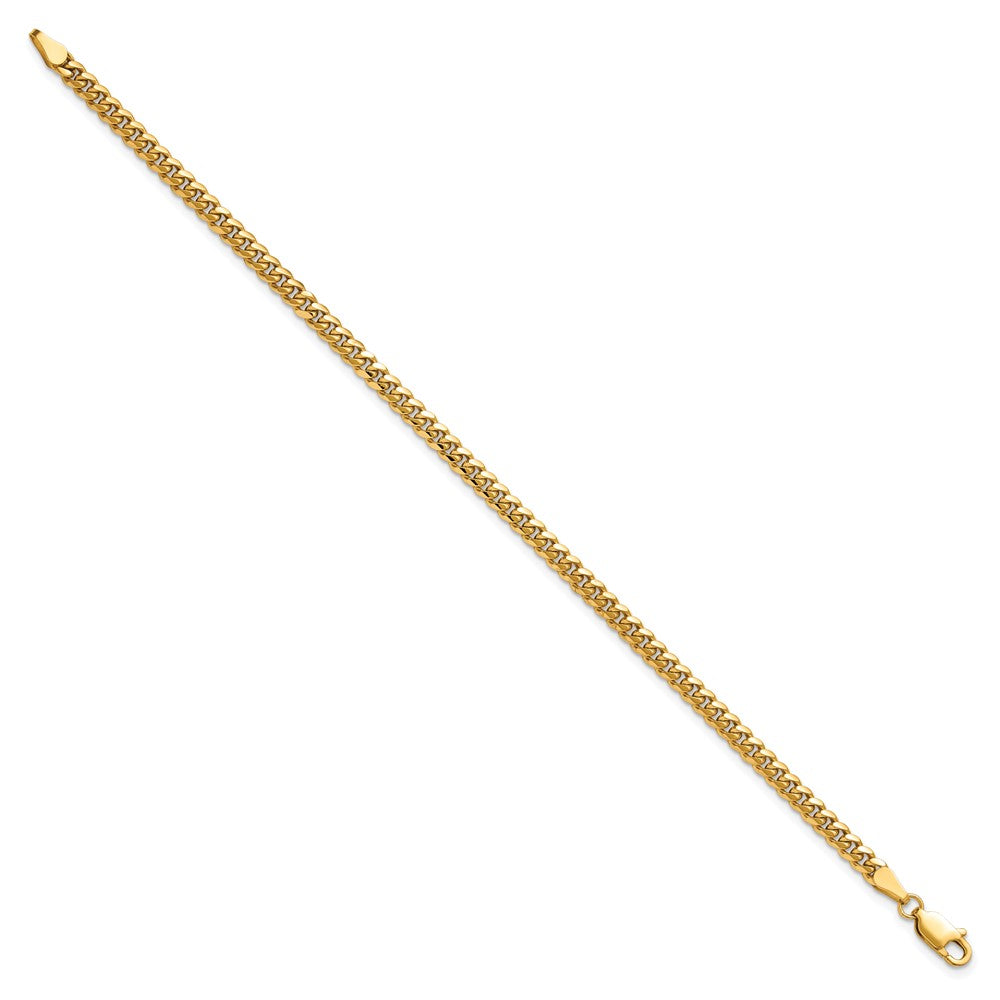 14K 8 inch 3.5mm Solid Miami Cuban Link with Lobster Clasp Bracelet
