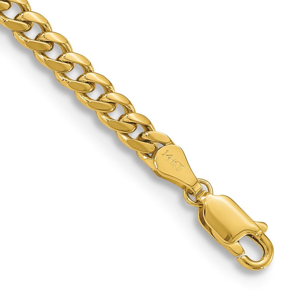 Solid;Polished;14k Yellow gold;Lobster