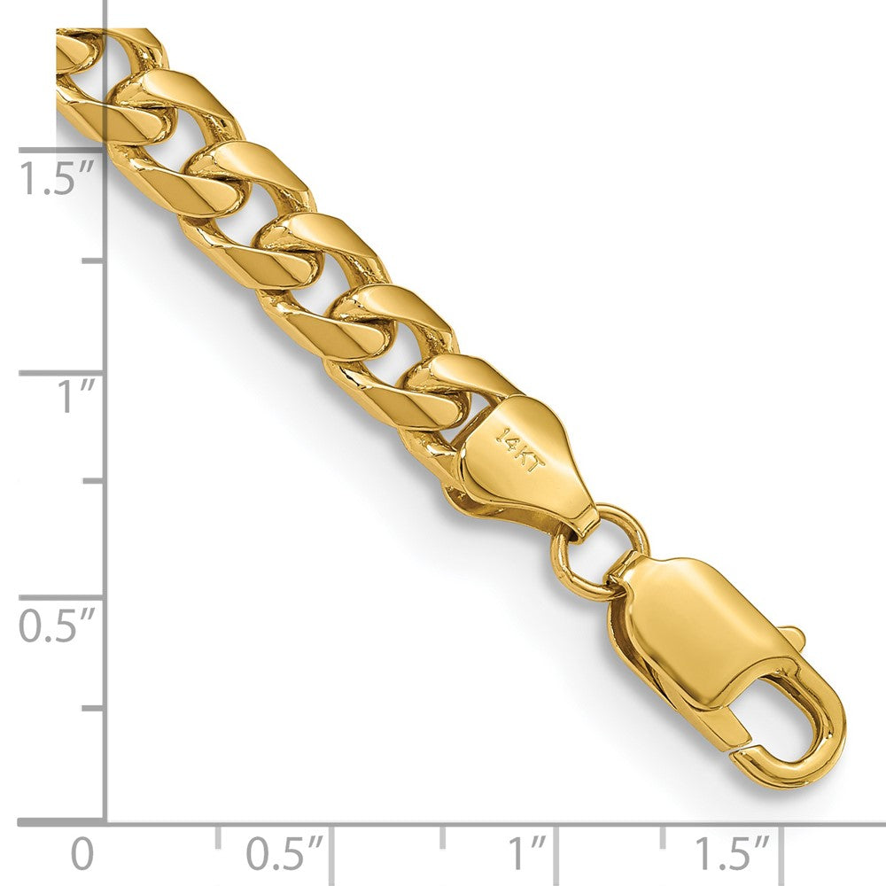 14K 8.5 inch 6.25mm Solid Miami Cuban Link with Lobster Clasp Bracelet