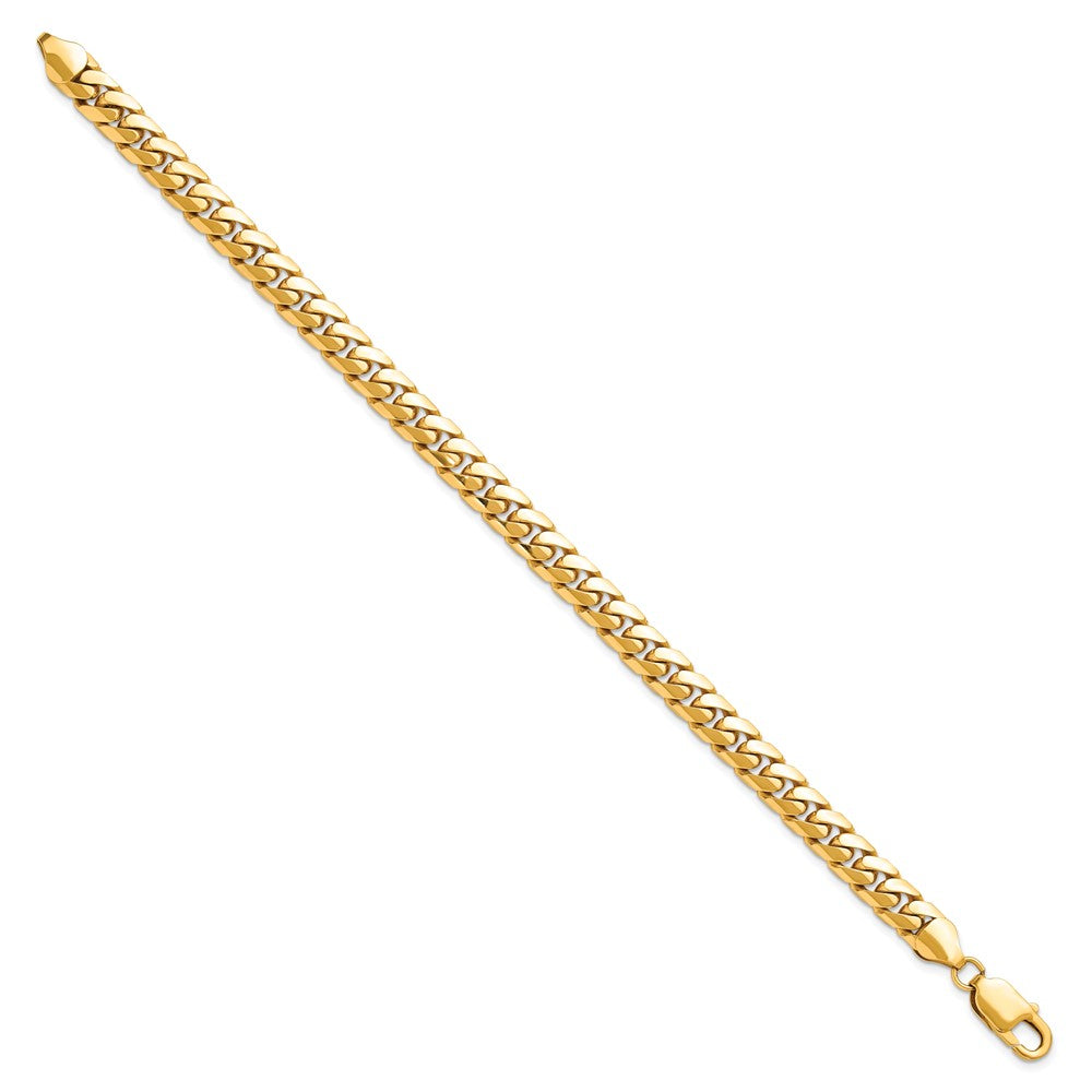 14K 8.5 inch 6.75mm Solid Miami Cuban Link with Lobster Clasp Bracelet