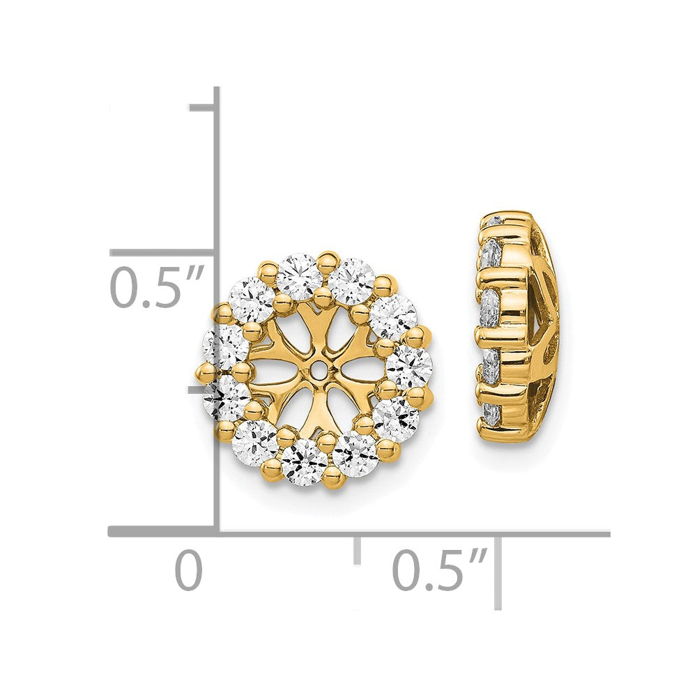 14k 1 carat Diamond Circle Earring Jackets