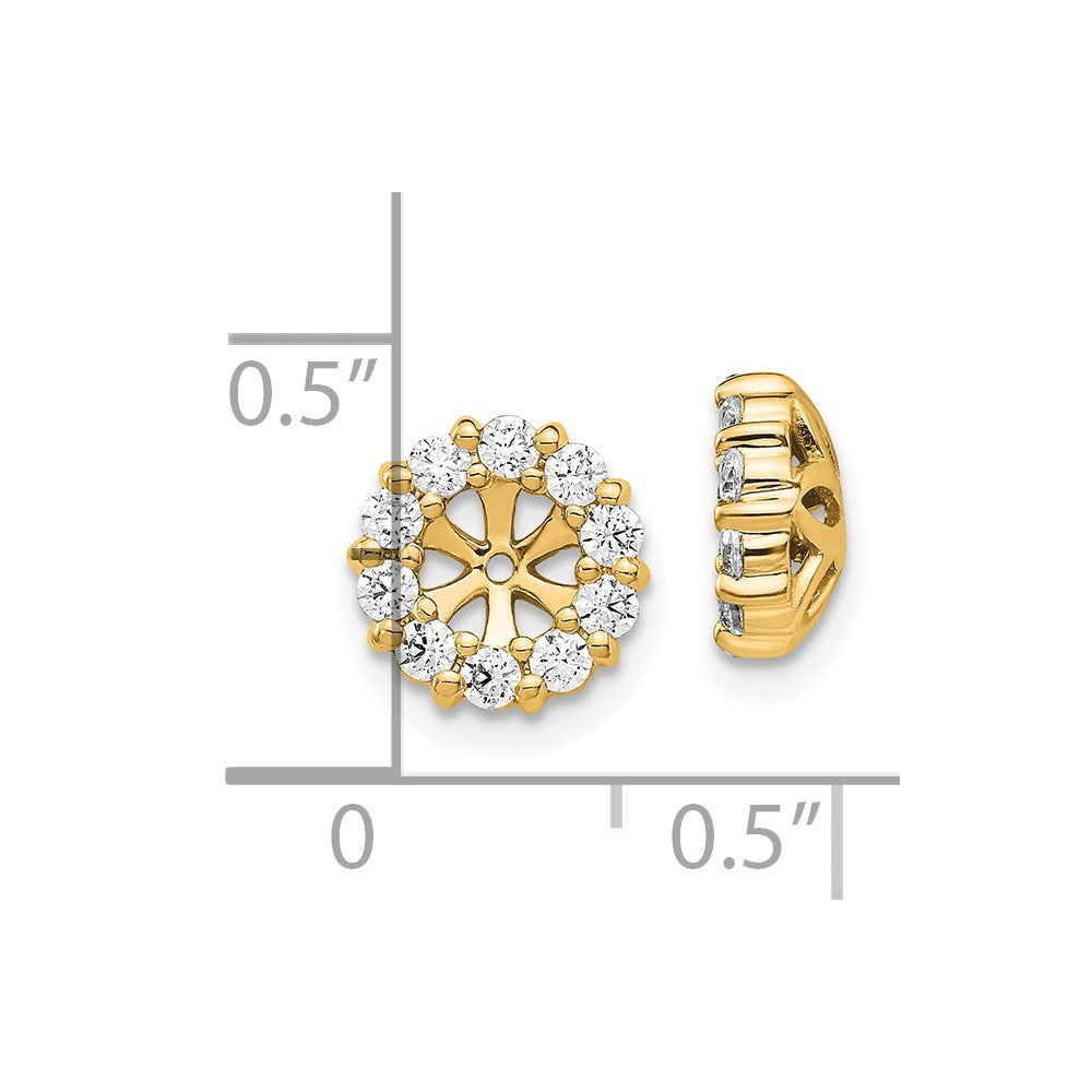 14k 5/8 carat Diamond Circle Earring Jackets