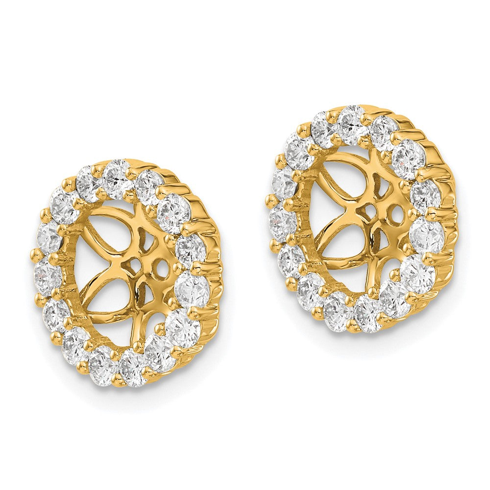 14k 1.05 carat Diamond Circle Earring Jackets