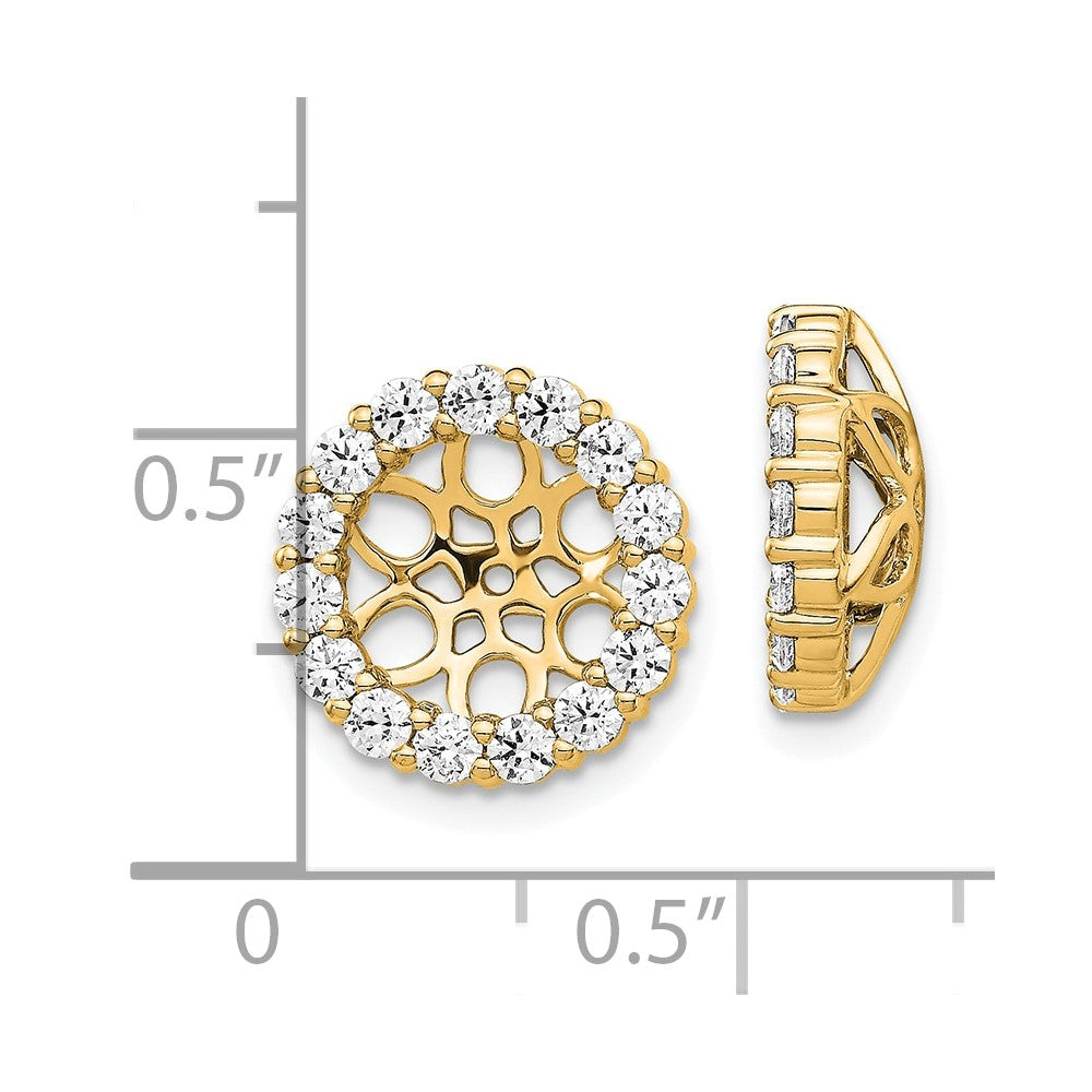 14k 1.05 carat Diamond Circle Earring Jackets