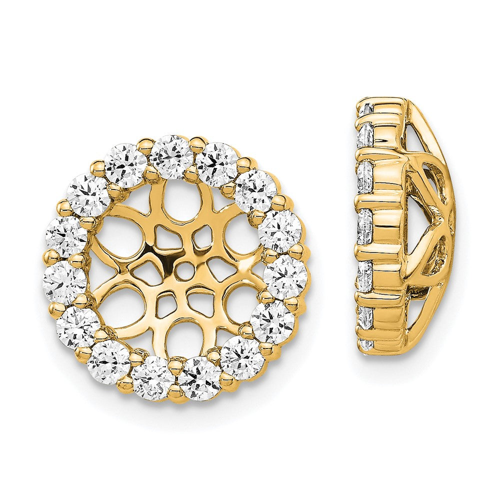 14k 1.05 carat Diamond Circle Earring Jackets