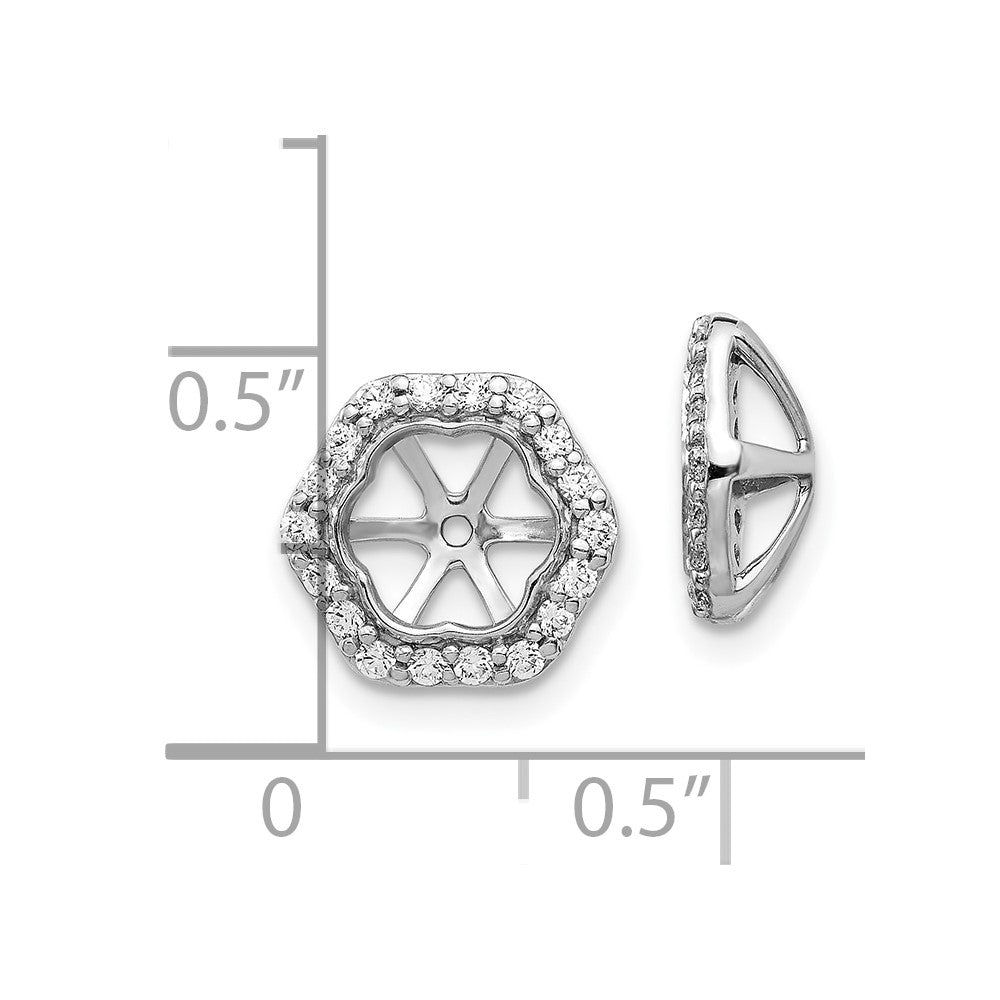 10k White Gold Diamond Earring Jackets