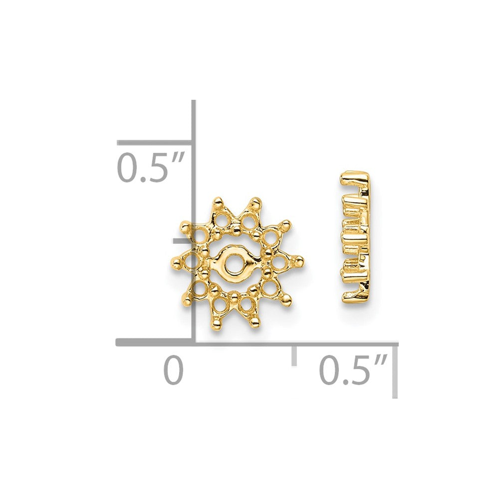 14k Fancy Diamond Earring Jacket Mountings