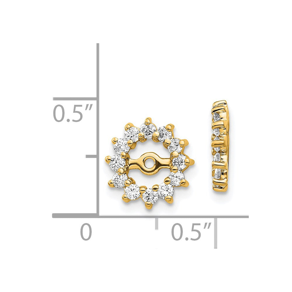 14k Fancy Diamond Earring Jacket Mountings