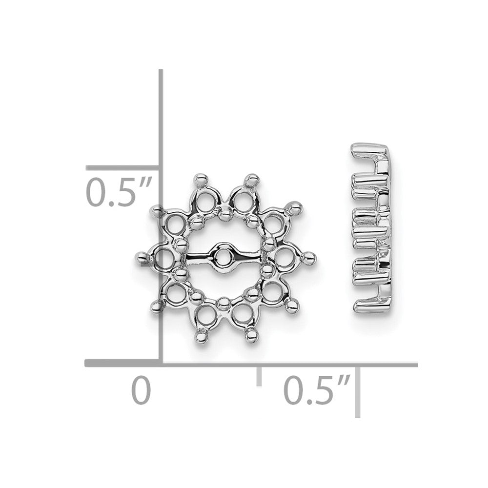 14k White Gold Fancy Diamond Earring Jacket Mountings
