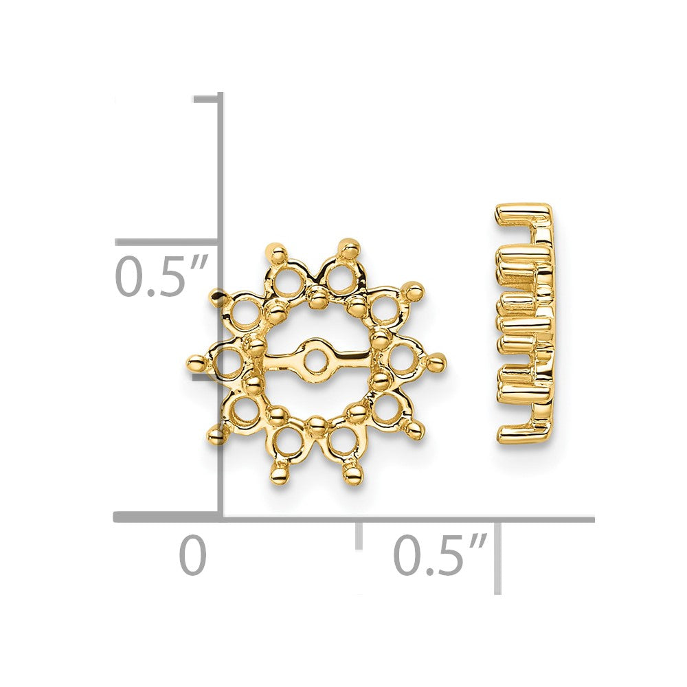 14k Fancy Diamond Earring Jacket Mountings