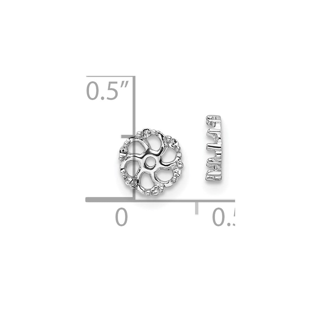 14k White Gold Diamond Earring Jacket Mountings
