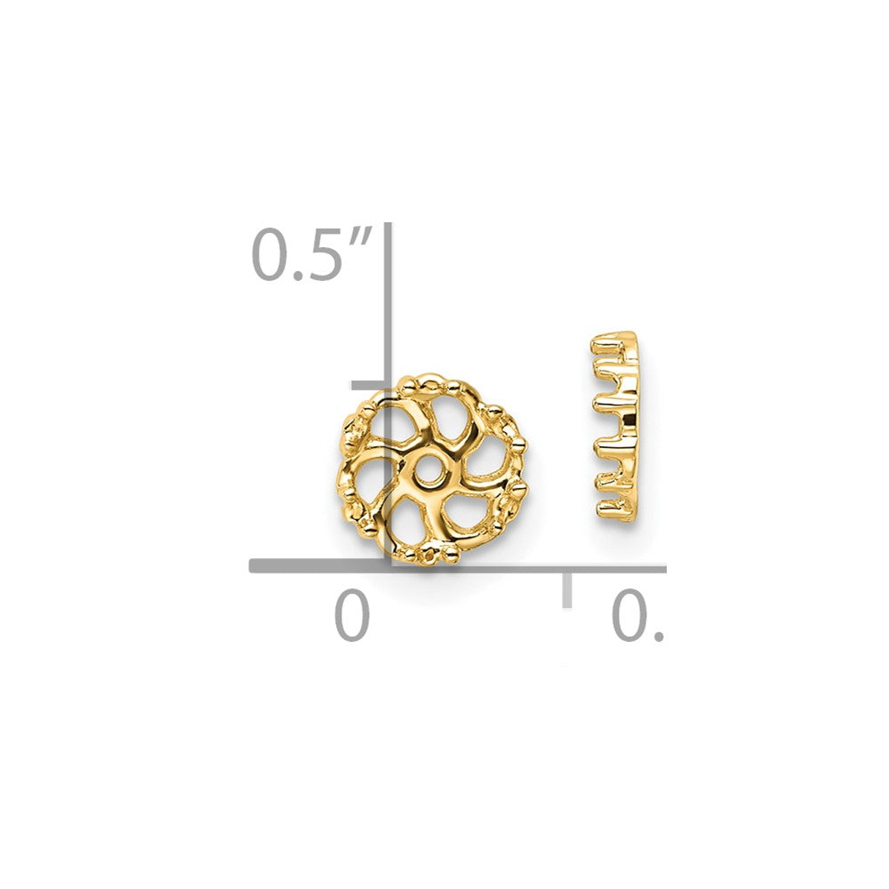 14k Diamond Earring Jacket Mountings