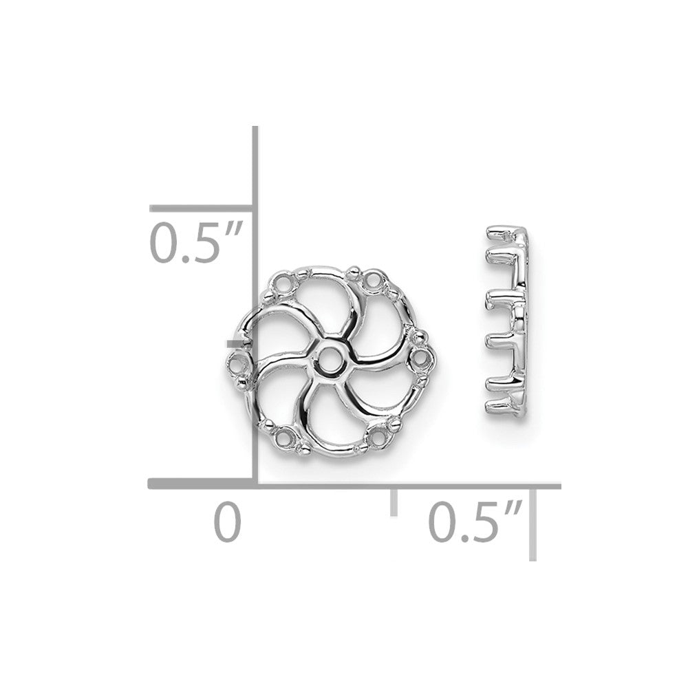 14k White Gold Diamond Earring Jacket Mountings